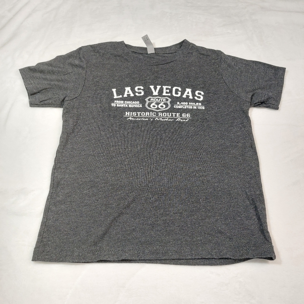 Las Vegas Route 66 Kids Gray T-Shirt Size Small